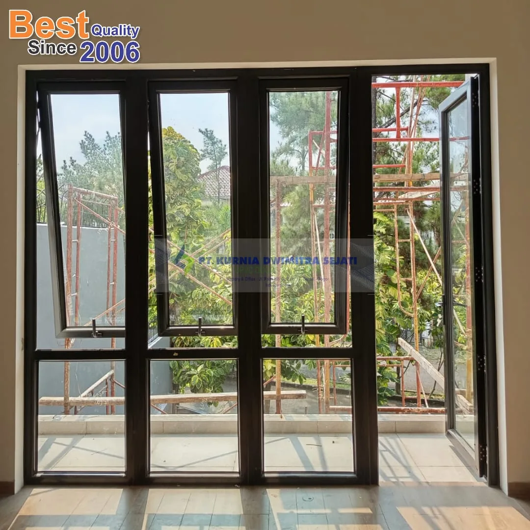 kombinasi pintu dan jendela jungkit upvc